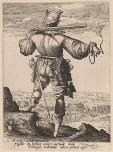 Helm Musketier door Jacques de Gheyn II after Hendrik Goltzius