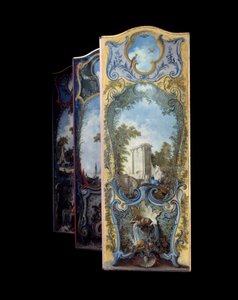 Meubilair: schilderij scherm op marouflé papier door Jacques de Lajoue (1686-1761) 18e eeuw door Jacques de Lajoüe
