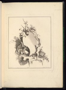 Ontwerp voor een Cartouche met Pastorale Motieven door Jacques de Lajoüe