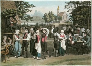 Oostenrijks dorpsdans, illustratie uit 