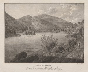 Neder-Oostenrijk, De Ruïnes van het Woerther Kasteel door Jakob Alt