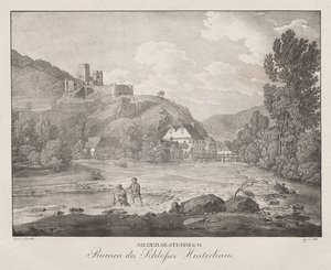 Neder-Oostenrijk, Ruïnes van het Kasteel Hinterhaus door Jakob Alt