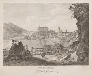 Opper-Oostenrijk, stad Grein door Jakob Alt