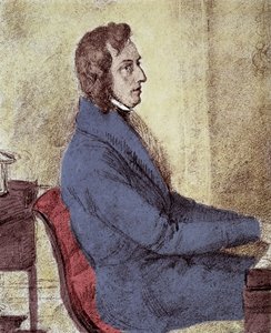 Portret van Frederic Chopin, Poolse componist door Jakob Goetzenberger