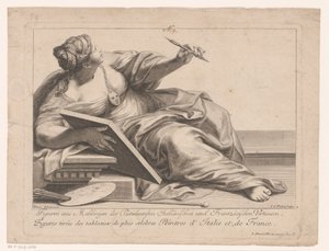 Personificatie van de schilderkunst door Jakob Gottlieb Thelott