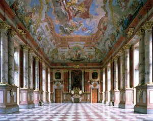 De Marmeren Hal in de abdijkerk van St. Florian
