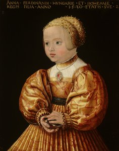 Portret van Anna van Oostenrijk op tweejarige leeftijd, 1530 door Jakob Seisenegger