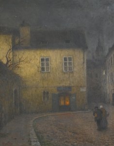 Een straathoek in Praag