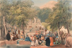 De laan bij het graf van Baber door James (after) Atkinson