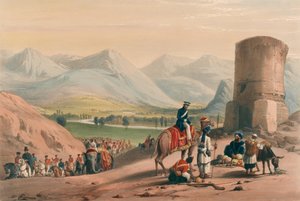 De Vallei van Maidan, c.1839 door James (after) Atkinson