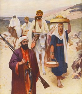 Heilig Land: Wegscène nabij Nazareth