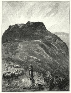 De Traditionele Berg van de Zaligsprekingen (litho)