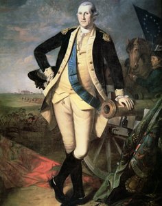 Generaal George Washington (1732-99) in Yorktown, Virginia door James (after) Peale