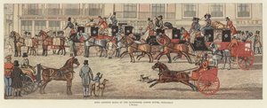 West Country Mails bij het Gloucester Coffee House, Piccadilly door James (after) Pollard