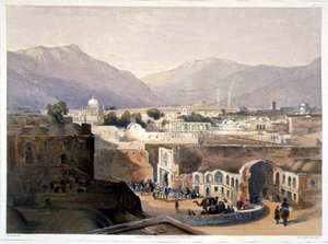 Interieur van de stad Kandahar vanuit het huis van de Sirdar 