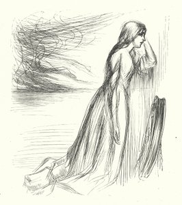 "Verliet zijn huis" (gravure) door James Abbott McNeill (after) Whistler