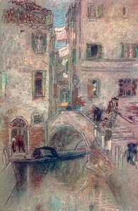 Een zijkanaal, Venetië, 19e eeuw, 1904 door James Abbott McNeill Whistler