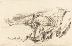 Een kind op een bank, nr. 2, ca. 1873-1875 door James Abbott McNeill Whistler