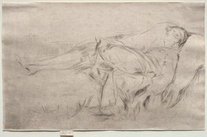 Een Kind op een Bank, Nr. 2 door James Abbott McNeill Whistler