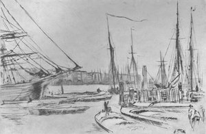 Een schets van Billingsgate, 1878 door James Abbott McNeill Whistler