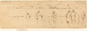 Een Schets op de Oever, ca. 1884-1886 door James Abbott McNeill Whistler