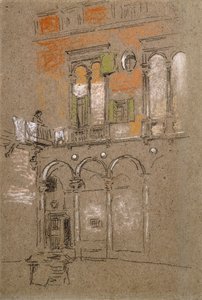 Een Venetiaanse Binnenplaats door James Abbott McNeill Whistler