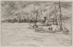 Amsterdam vanaf het Tolhuis, 1863