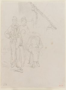 Een Kunstenaar die Schetst, 1858 door James Abbott McNeill Whistler