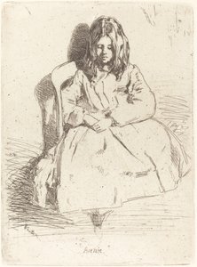 Annie Zittend, 1858 door James Abbott McNeill Whistler