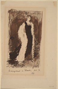 Zwart arrangement - nr.3 door James Abbott McNeill Whistler