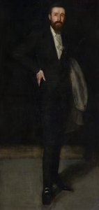 Arrangement in Zwart: Portret van F. R. Leyland, 1870-1873 door James Abbott McNeill Whistler