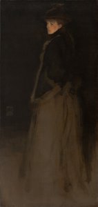 Schikking in Zwart en Bruin, de Bontjas door James Abbott McNeill Whistler
