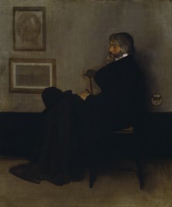 Arrangement in Grijs en Zwart, No.2: Portret van Thomas Carlyle (1795-1881) 1872-73 door James Abbott McNeill Whistler
