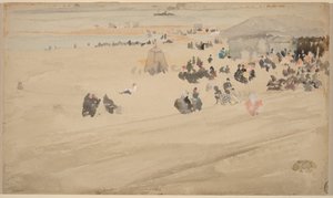 Strandgezicht, waarschijnlijk 1885 (aquarel) door James Abbott McNeill Whistler