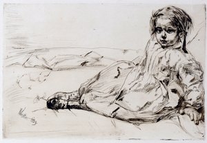 Bibi Valentin door James Abbott McNeill Whistler