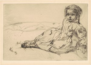 Bibi Valentin, 1859 door James Abbott McNeill Whistler