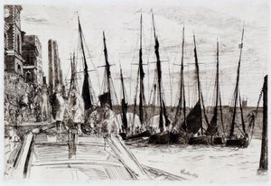 Billingsgate door James Abbott McNeill Whistler