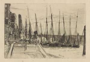 Billingsgate, 1859 door James Abbott McNeill Whistler
