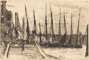 Billingsgate, 1859 door James Abbott McNeill Whistler
