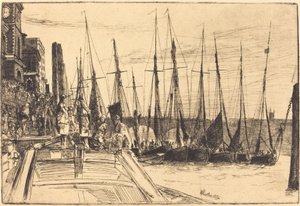 Billingsgate, 1859 door James Abbott McNeill Whistler