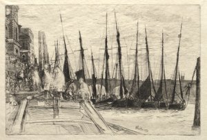 Billingsgate, 1859 door James Abbott McNeill Whistler