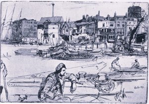 Black Lion Wharf door James Abbott McNeill Whistler
