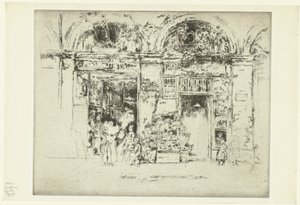 Bloemenwinkel door James Abbott McNeill Whistler