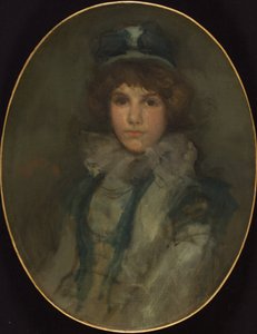 Blauw en Koraal: De Kleine Blauwe Muts, 1898 door James Abbott McNeill Whistler