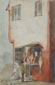 Boutique de BoucherSaverne, 1858 door James Abbott McNeill Whistler