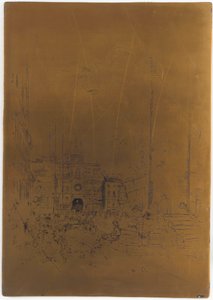Geannuleerde Drukplaat voor De Piazzetta, 1879-1880 door James Abbott McNeill Whistler