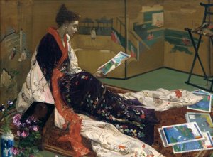 Caprice in Paars en Goud: Het Gouden Scherm, 1864 door James Abbott McNeill Whistler