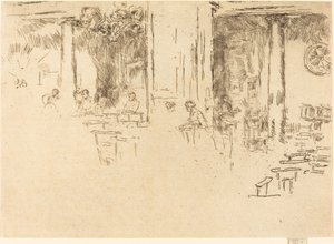 Kerk, Brussel, 1887 door James Abbott McNeill Whistler