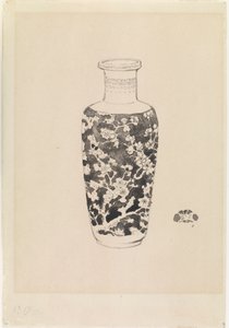 Cilindrische vaas met dikke hals, 1876 door James Abbott McNeill Whistler