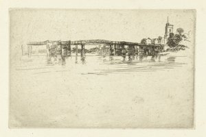 De kleine Putney brug door James Abbott McNeill Whistler